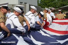 May 30 2022  NEW YORK  - Intrepid Air and Space Museum Memorial Day wreath ceremony commemorating  military personnel past and present.