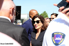 May 30 2022  NEW YORK  - Intrepid Air and Space Museum Memorial Day wreath ceremony commemorating  military personnel past and present.  N.Y. Governor Kathy Hochul