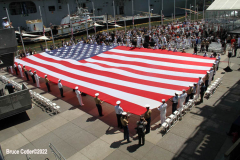 May 30 2022  NEW YORK  - Intrepid Air and Space Museum Memorial Day wreath ceremony commemorating  military personnel past and present.