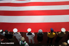 May 30 2022  NEW YORK  - Intrepid Air and Space Museum Memorial Day wreath ceremony commemorating  military personnel past and present.