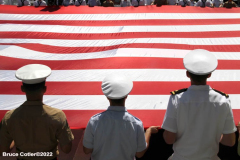 May 30 2022  NEW YORK  - Intrepid Air and Space Museum Memorial Day wreath ceremony commemorating  military personnel past and present.