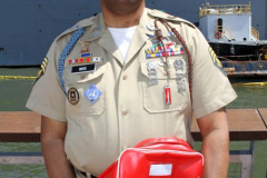May 30 2022  NEW YORK  - Intrepid Air and Space Museum Memorial Day wreath ceremony commemorating  military personnel past and present.