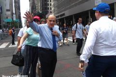 May 22, 2022  NEW YORK  After a three-year hiatus, the Celebrate Israel Parade returned,  Politicians with supporters of the State of Israel marched up  Fifth Avenue for the annual event.
 former NYC Mayor and former President Donald Trump's Lawyer Rudy Giuliani,