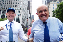 May 22, 2022  NEW YORK  After a three-year hiatus, the Celebrate Israel Parade returned,  Politicians with supporters of the State of Israel marched up  Fifth Avenue for the annual event.
 former NYC Mayor and former President Donald Trump's Lawyer Rudy Giuliani, Andrew Giuliani