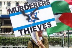 May 22, 2022  NEW YORK  After a three-year hiatus, the Celebrate Israel Parade returned,  Politicians with supporters of the State of Israel marched up  Fifth Avenue for the annual event.
  Anti Israel Protestors
