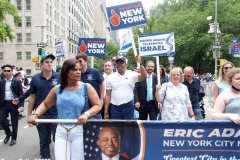 May 22, 2022  NEW YORK  After a three-year hiatus, the Celebrate Israel Parade returned,  Politicians with supporters of the State of Israel marched up  Fifth Avenue for the annual event.
 NYC Mayor Eric Adams