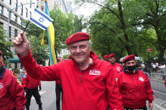 May 22, 2022  NEW YORK  After a three-year hiatus, the Celebrate Israel Parade returned,  Politicians with supporters of the State of Israel marched up  Fifth Avenue for the annual event.
Curtis Sliwa founder of the Guardian Angels