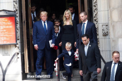July 20, 2022  NEW YORK  Ivana Trump, the first wife of former President Donald Trump, was laid to rest in a funeral mass in New York City Wednesday.
Her children Donald Trump Jr., Eric Trump, and Ivanka Trump were in attendance for  the funeral held at St. Vincent  de Ferrer Roman Catholic Church in New York City. Former President Trump with  current wife  Melania were also present.