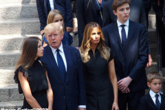 July 20, 2022  NEW YORK  Ivana Trump, the first wife of former President Donald Trump, was laid to rest in a funeral mass in New York City Wednesday.
Her children Donald Trump Jr., Eric Trump, and Ivanka Trump were in attendance for  the funeral held at St. Vincent  de Ferrer Roman Catholic Church in New York City. Former President Trump with  current wife  Melania were also present.
