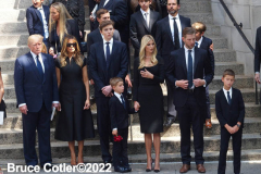 July 20, 2022  NEW YORK  Ivana Trump, the first wife of former President Donald Trump, was laid to rest in a funeral mass in New York City Wednesday.
Her children Donald Trump Jr., Eric Trump, and Ivanka Trump were in attendance for  the funeral held at St. Vincent  de Ferrer Roman Catholic Church in New York City. Former President Trump with  current wife  Melania were also present.