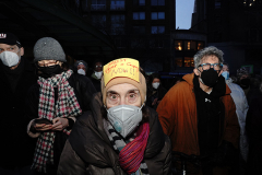 Demonstrators held a vigil in Verdi Square in the Upper West Side hosted by the Move on/Individuals Action group.  On Jan 6 Americans held candlelight vigils around the country supporting the voters right to decide the outcome of elections.