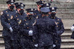 Funeral for NYPD Rookie Cop JASON RIVERA, was held at the St. Patrick’s Cathedral in Mid-Town Manhattan. 
RIVERA only 22, died in a routine domestic call in Manhattan along with another Officer, Wilbert Mora, 27. Thousands of NYPD officers attended as well as family members, friends and colleagues of now post-humously promoted, Detective JASON RIVERA. New York, NY (C) Bianca Otero