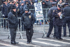 Funeral for NYPD Rookie Cop JASON RIVERA, was held at the St. Patrick’s Cathedral in Mid-Town Manhattan. 
RIVERA only 22, died in a routine domestic call in Manhattan along with another Officer, Wilbert Mora, 27. Thousands of NYPD officers attended as well as family members, friends and colleagues of now post-humously promoted, Detective JASON RIVERA. New York, NY (C) Bianca Otero
