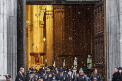 Funeral for NYPD Rookie Cop JASON RIVERA, was held at the St. Patrick’s Cathedral in Mid-Town Manhattan. 
RIVERA only 22, died in a routine domestic call in Manhattan along with another Officer, Wilbert Mora, 27. Thousands of NYPD officers attended as well as family members, friends and colleagues of now post-humously promoted, Detective JASON RIVERA. New York, NY (C) Bianca Otero