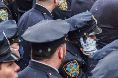 Funeral for NYPD Rookie Cop JASON RIVERA, was held at the St. Patrick’s Cathedral in Mid-Town Manhattan. 
RIVERA only 22, died in a routine domestic call in Manhattan along with another Officer, Wilbert Mora, 27. Thousands of NYPD officers attended as well as family members, friends and colleagues of now post-humously promoted, Detective JASON RIVERA. New York, NY (C) Bianca Otero