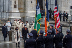 Funeral for NYPD Rookie Cop JASON RIVERA, was held at the St. Patrick’s Cathedral in Mid-Town Manhattan. 
RIVERA only 22, died in a routine domestic call in Manhattan along with another Officer, Wilbert Mora, 27. Thousands of NYPD officers attended as well as family members, friends and colleagues of now post-humously promoted, Detective JASON RIVERA. New York, NY (C) Bianca Otero