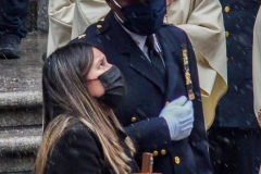 Funeral for NYPD Rookie Cop JASON RIVERA, was held at the St. Patrick’s Cathedral in Mid-Town Manhattan. 
RIVERA only 22, died in a routine domestic call in Manhattan along with another Officer, Wilbert Mora, 27. Thousands of NYPD officers attended as well as family members, friends and colleagues of now post-humously promoted, Detective JASON RIVERA. New York, NY (C) Bianca Otero