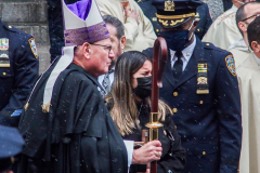 Funeral for NYPD Rookie Cop JASON RIVERA, was held at the St. Patrick’s Cathedral in Mid-Town Manhattan. 
RIVERA only 22, died in a routine domestic call in Manhattan along with another Officer, Wilbert Mora, 27. Thousands of NYPD officers attended as well as family members, friends and colleagues of now post-humously promoted, Detective JASON RIVERA. New York, NY (C) Bianca Otero