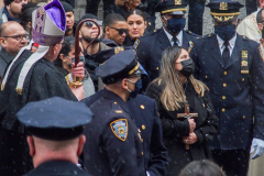 Funeral for NYPD Rookie Cop JASON RIVERA, was held at the St. Patrick’s Cathedral in Mid-Town Manhattan. 
RIVERA only 22, died in a routine domestic call in Manhattan along with another Officer, Wilbert Mora, 27. Thousands of NYPD officers attended as well as family members, friends and colleagues of now post-humously promoted, Detective JASON RIVERA. New York, NY (C) Bianca Otero