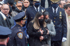 Funeral for NYPD Rookie Cop JASON RIVERA, was held at the St. Patrick’s Cathedral in Mid-Town Manhattan. 
RIVERA only 22, died in a routine domestic call in Manhattan along with another Officer, Wilbert Mora, 27. Thousands of NYPD officers attended as well as family members, friends and colleagues of now post-humously promoted, Detective JASON RIVERA. New York, NY (C) Bianca Otero