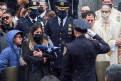 Funeral for NYPD Rookie Cop JASON RIVERA, was held at the St. Patrick’s Cathedral in Mid-Town Manhattan. 
RIVERA only 22, died in a routine domestic call in Manhattan along with another Officer, Wilbert Mora, 27. Thousands of NYPD officers attended as well as family members, friends and colleagues of now post-humously promoted, Detective JASON RIVERA. New York, NY (C) Bianca Otero