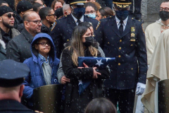 Funeral for NYPD Rookie Cop JASON RIVERA, was held at the St. Patrick’s Cathedral in Mid-Town Manhattan. 
RIVERA only 22, died in a routine domestic call in Manhattan along with another Officer, Wilbert Mora, 27. Thousands of NYPD officers attended as well as family members, friends and colleagues of now post-humously promoted, Detective JASON RIVERA. New York, NY (C) Bianca Otero