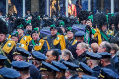 Funeral for NYPD Rookie Cop JASON RIVERA, was held at the St. Patrick’s Cathedral in Mid-Town Manhattan. 
RIVERA only 22, died in a routine domestic call in Manhattan along with another Officer, Wilbert Mora, 27. Thousands of NYPD officers attended as well as family members, friends and colleagues of now post-humously promoted, Detective JASON RIVERA. New York, NY (C) Bianca Otero