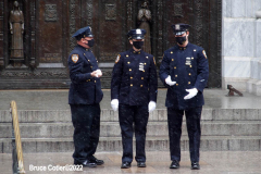 January28, 2022  NEW YORK
Funeral for slain New York City Police Officer 
Jason Rivera. Officer Jason Rivera, who was fatally shot while responding to a 911 call one week ago, was remembered at St. Patrick’s Cathedral as a sea of officers gathered outside to salute him thousands of police officers from New York to California gathered outside, the funeral service.