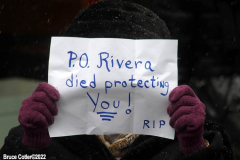 January28, 2022  NEW YORK
Funeral for slain New York City Police Officer 
Jason Rivera. Officer Jason Rivera, who was fatally shot while responding to a 911 call one week ago, was remembered at St. Patrick’s Cathedral as a sea of officers gathered outside to salute him thousands of police officers from New York to California gathered outside, the funeral service.