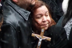 January28, 2022  NEW YORK
Funeral for slain New York City Police Officer 
Jason Rivera. Officer Jason Rivera, who was fatally shot while responding to a 911 call one week ago, was remembered at St. Patrick’s Cathedral as a sea of officers gathered outside to salute him thousands of police officers from New York to California gathered outside, the funeral service.Mother and Brother of Jason Rivera