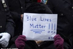 January28, 2022  NEW YORK
Funeral for slain New York City Police Officer 
Jason Rivera. Officer Jason Rivera, who was fatally shot while responding to a 911 call one week ago, was remembered at St. Patrick’s Cathedral as a sea of officers gathered outside to salute him thousands of police officers from New York to California gathered outside, the funeral service.