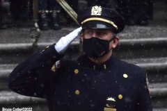 January28, 2022  NEW YORK
Funeral for slain New York City Police Officer 
Jason Rivera. Officer Jason Rivera, who was fatally shot while responding to a 911 call one week ago, was remembered at St. Patrick’s Cathedral as a sea of officers gathered outside to salute him thousands of police officers from New York to California gathered outside, the funeral service.