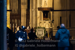 An oversized shield with NYPD Officer Jason Rivera's batch number is displayed at his funeral at St. Patrick’s Cathedral in New York, New York, Jan. 28, 2022.  (Photo by Gabriele Holtermann/Sipa USA)