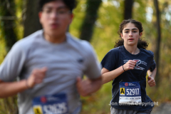Rising New York Road Runners Cross Country event at Van Cortlandt Park Bronx, N.Y. on 1/21/21.  Runners from the ages 2 up to 18 spent a beautiful Sunday morning running in the park.  The youths ran 3 separate cross country heats.  The event was sponsored by New York Road Runners to promote youth running.  Copyright Jon Simon