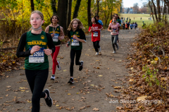 Rising New York Road Runners Cross Country event at Van Cortlandt Park Bronx, N.Y. on 1/21/21.  Runners from the ages 2 up to 18 spent a beautiful Sunday morning running in the park.  The youths ran 3 separate cross country heats.  The event was sponsored by New York Road Runners to promote youth running.  Copyright Jon Simon