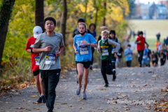 Rising New York Road Runners Cross Country event at Van Cortlandt Park Bronx, N.Y. on 1/21/21.  Runners from the ages 2 up to 18 spent a beautiful Sunday morning running in the park.  The youths ran 3 separate cross country heats.  The event was sponsored by New York Road Runners to promote youth running.  Copyright Jon Simon