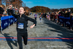 Rising New York Road Runners Cross Country event at Van Cortlandt Park Bronx, N.Y. on 1/21/21.  Runners from the ages 2 up to 18 spent a beautiful Sunday morning running in the park.  The youths ran 3 separate cross country heats.  The event was sponsored by New York Road Runners to promote youth running.  Copyright Jon Simon