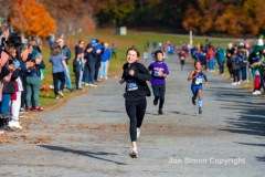 Rising New York Road Runners Cross Country event at Van Cortlandt Park Bronx, N.Y. on 1/21/21.  Runners from the ages 2 up to 18 spent a beautiful Sunday morning running in the park.  The youths ran 3 separate cross country heats.  The event was sponsored by New York Road Runners to promote youth running.  Copyright Jon Simon