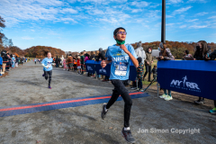 Rising New York Road Runners Cross Country event at Van Cortlandt Park Bronx, N.Y. on 1/21/21.  Runners from the ages 2 up to 18 spent a beautiful Sunday morning running in the park.  The youths ran 3 separate cross country heats.  The event was sponsored by New York Road Runners to promote youth running.  Copyright Jon Simon