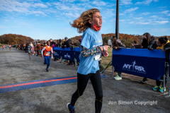 Rising New York Road Runners Cross Country event at Van Cortlandt Park Bronx, N.Y. on 1/21/21.  Runners from the ages 2 up to 18 spent a beautiful Sunday morning running in the park.  The youths ran 3 separate cross country heats.  The event was sponsored by New York Road Runners to promote youth running.  Copyright Jon Simon