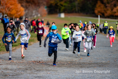 Rising New York Road Runners Cross Country event at Van Cortlandt Park Bronx, N.Y. on 1/21/21.  Runners from the ages 2 up to 18 spent a beautiful Sunday morning running in the park.  The youths ran 3 separate cross country heats.  The event was sponsored by New York Road Runners to promote youth running.  Copyright Jon Simon