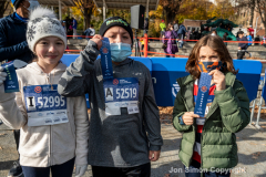 Rising New York Road Runners Cross Country event at Van Cortlandt Park Bronx, N.Y. on 1/21/21.  Runners from the ages 2 up to 18 spent a beautiful Sunday morning running in the park.  The youths ran 3 separate cross country heats.  The event was sponsored by New York Road Runners to promote youth running.  Copyright Jon Simon