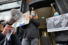 New York- Laundry workers rally  in Chinatown against a company who are trying to break the workers union.