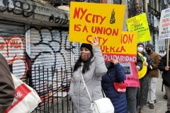 New York- Laundry workers rally  in Chinatown against a company who are trying to break the workers union.
