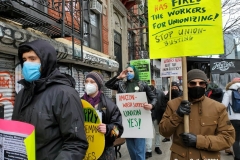 New York- Laundry workers rally  in Chinatown against a company who are trying to break the workers union.