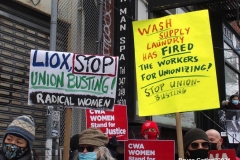 New York- Laundry workers rally  in Chinatown against a company who are trying to break the workers union.