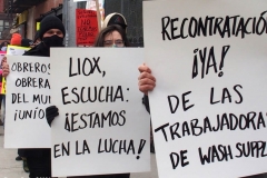 New York- Laundry workers rally  in Chinatown against a company who are trying to break the workers union.