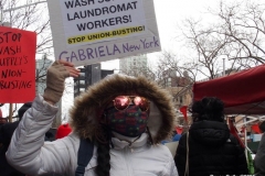 New York- Laundry workers rally  in Chinatown against a company who are trying to break the workers union.