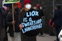 New York- Laundry workers rally  in Chinatown against a company who are trying to break the workers union.