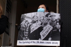 New York- Laundry workers rally  in Chinatown against a company who are trying to break the workers union.